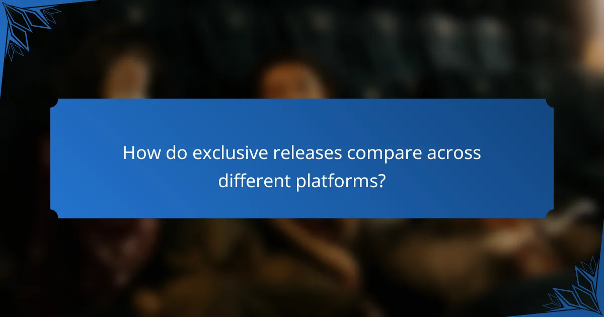 How do exclusive releases compare across different platforms?